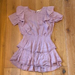 LoveShackFancy Lavender Natasha Heritage Mini Dress